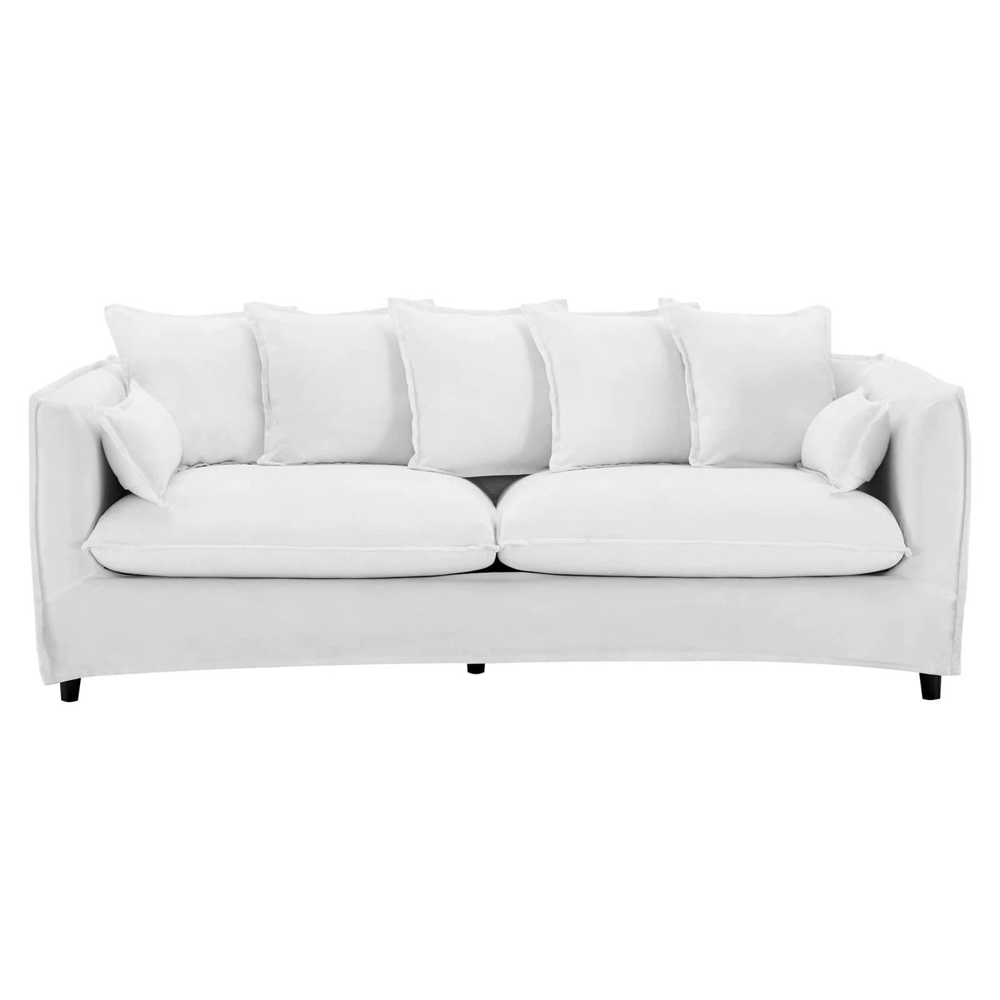 Valona Slipcover Fabric Sofa - White thumbnail 3