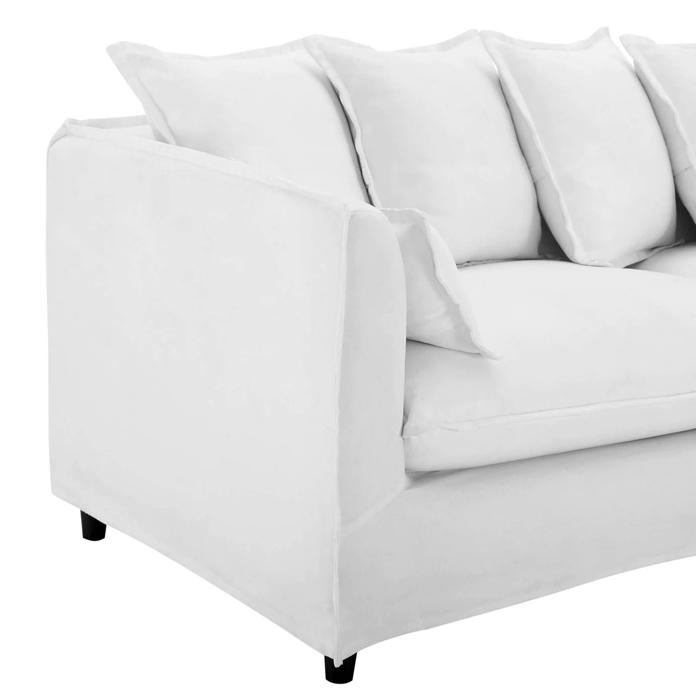 Valona Slipcover Fabric Sofa - White thumbnail 7