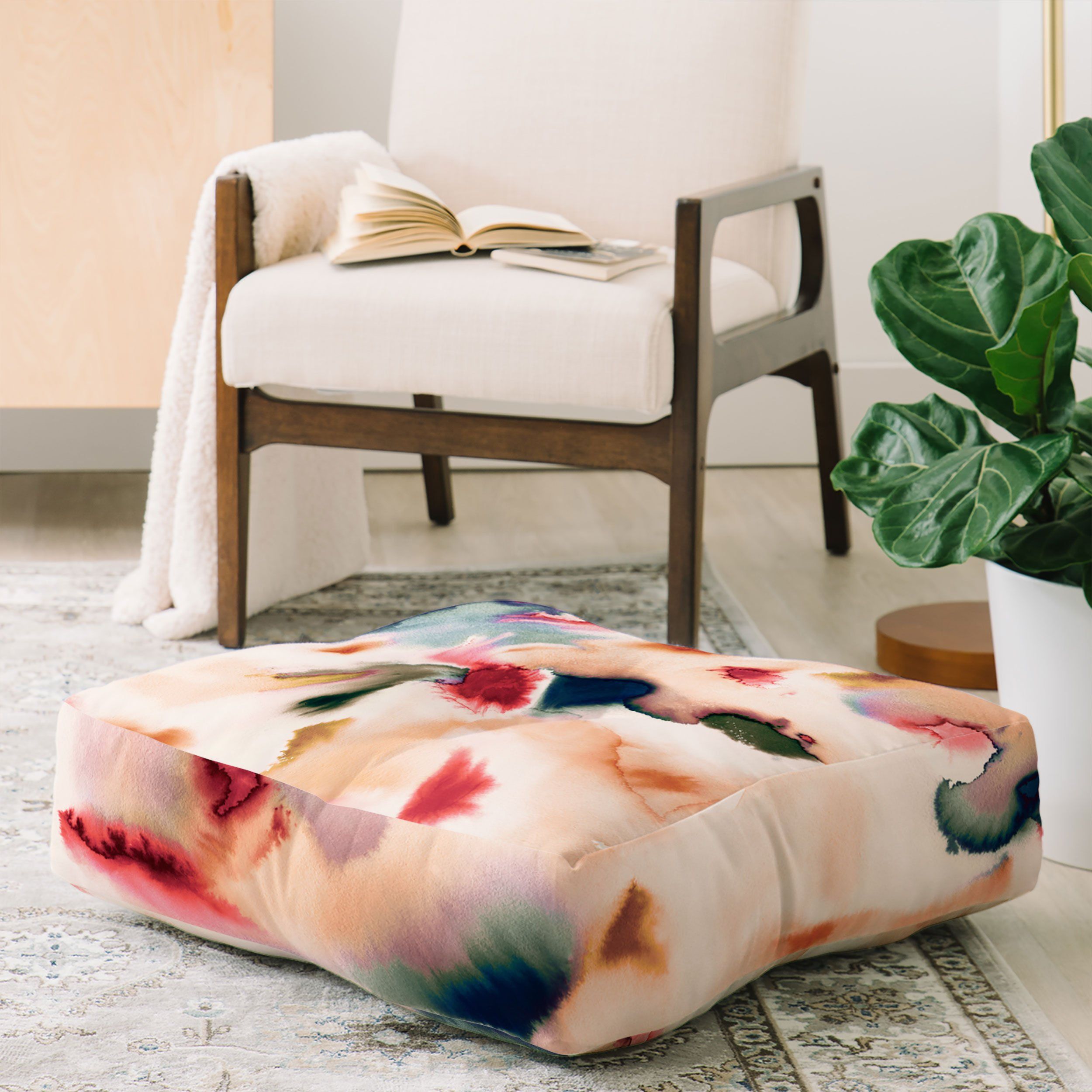 NINOLA DESIGN ABSTRACT FLOOR PILLOW SQUARE thumbnail 2