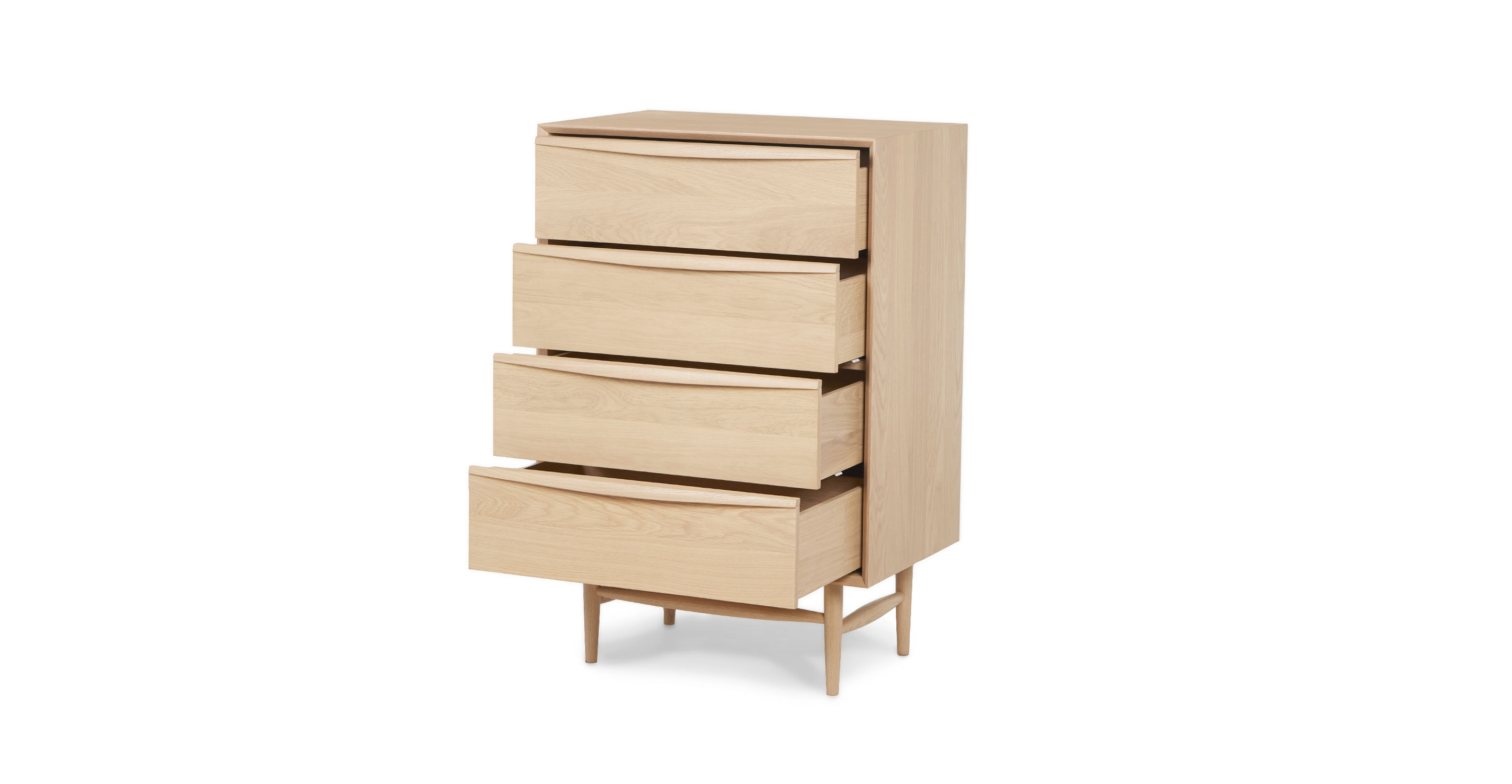 Lenia White Oak 4 Drawer Chest thumbnail 4