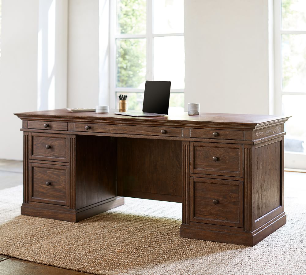 Livingston Executive Desk with Drawers thumbnail 2