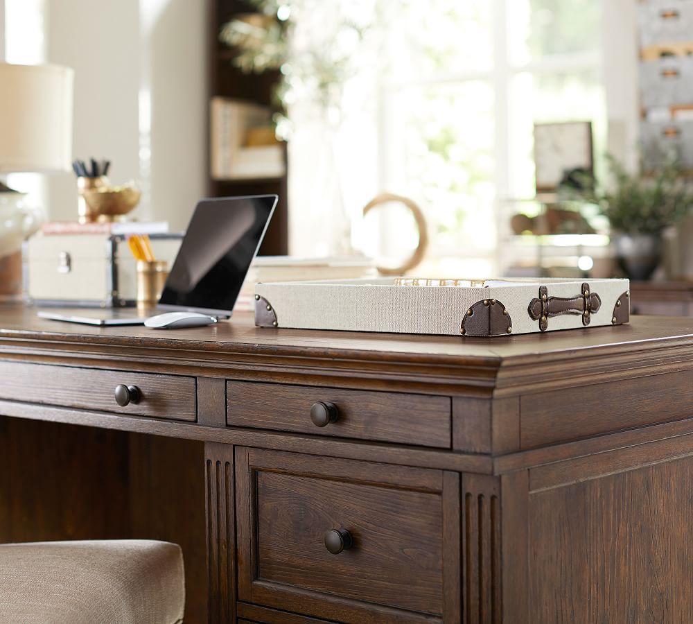Livingston Executive Desk with Drawers thumbnail 3