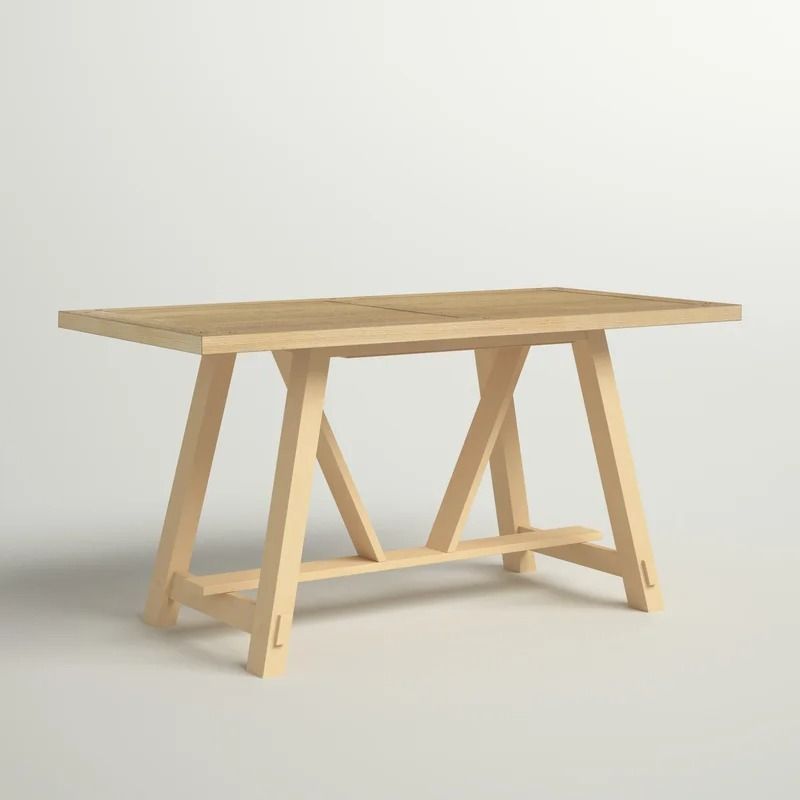 Alerich Solid Oak Trestle Dining Table thumbnail 2