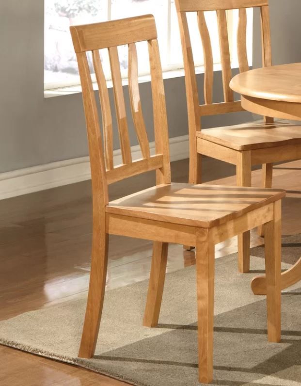 Artin Solid Wood Slat Back Side Chair Set of 2 thumbnail 3