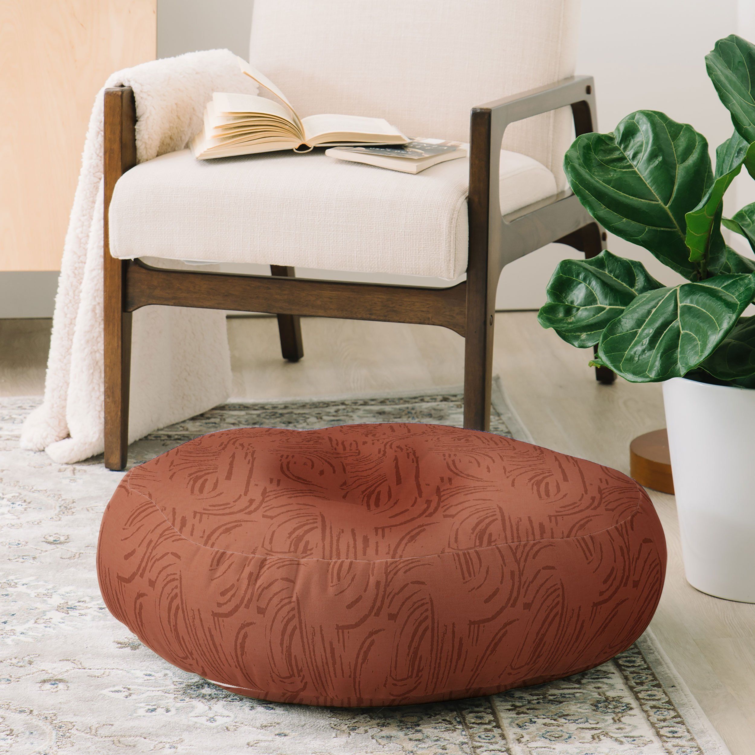 HOLLI ZOLLINGER CERES MARSALA FLOOR PILLOW ROUND thumbnail 2