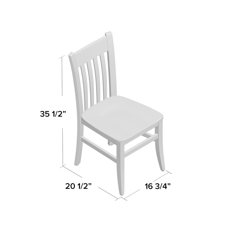 Henson Solid Wood Slat Back Side Chair Set of 2 thumbnail 2