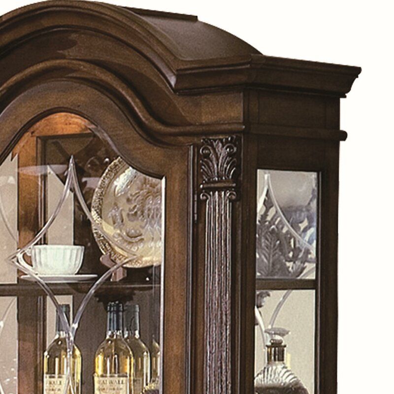 Waelder Wooden Arch Shape Curio Cabinet thumbnail 2