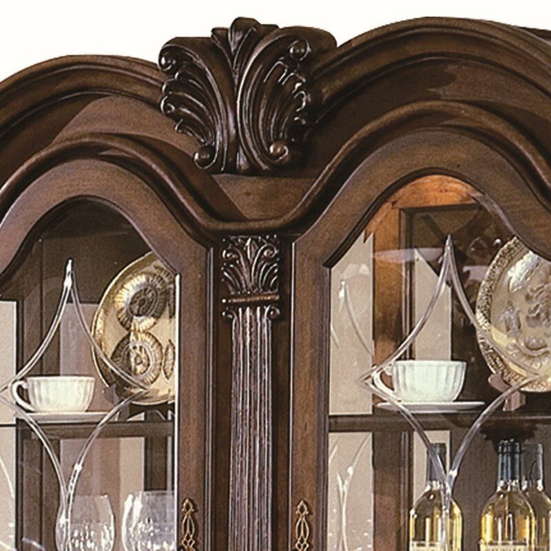 Waelder Wooden Arch Shape Curio Cabinet thumbnail 3