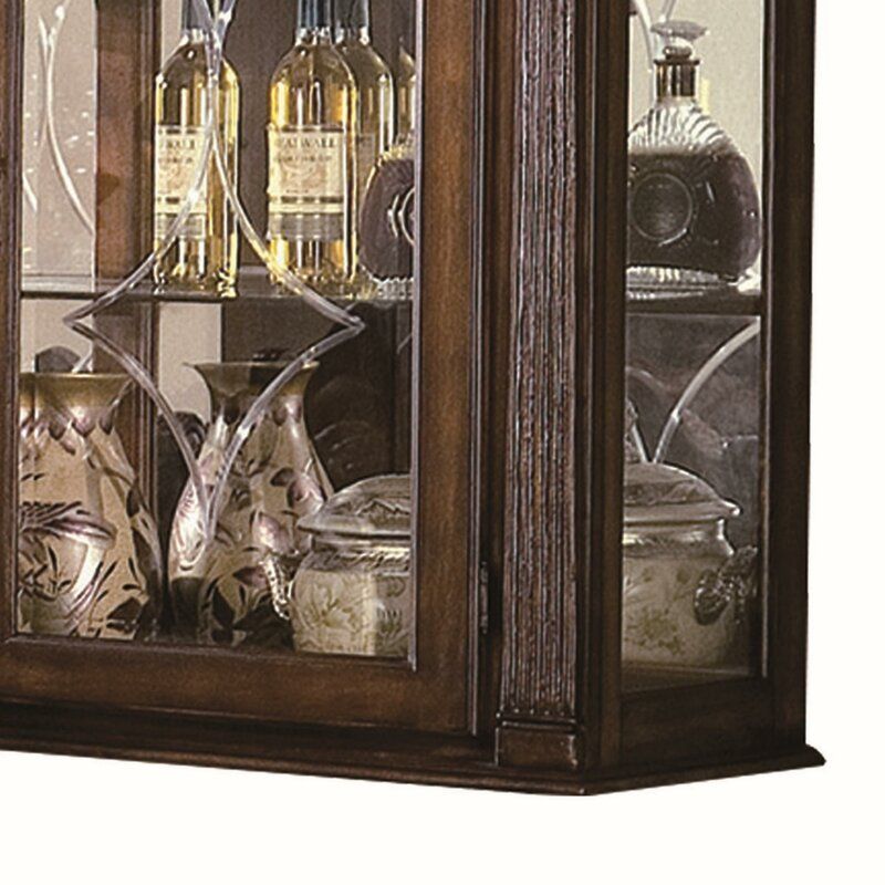 Waelder Wooden Arch Shape Curio Cabinet thumbnail 4