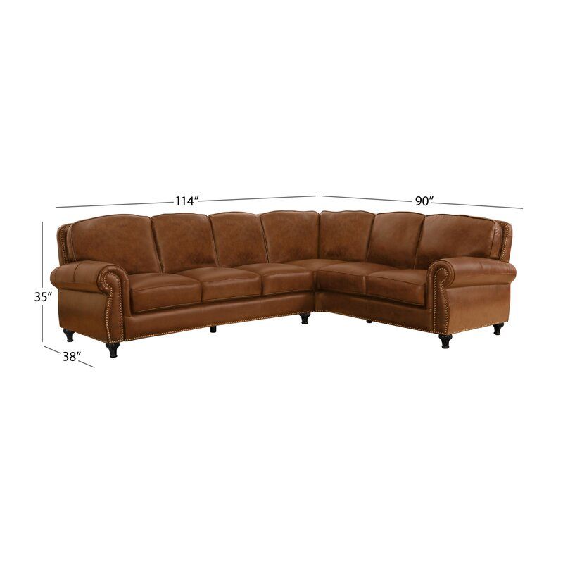 Mehmud 204 Wide Genuine Leather Symmetrical Corner Sectional thumbnail 4