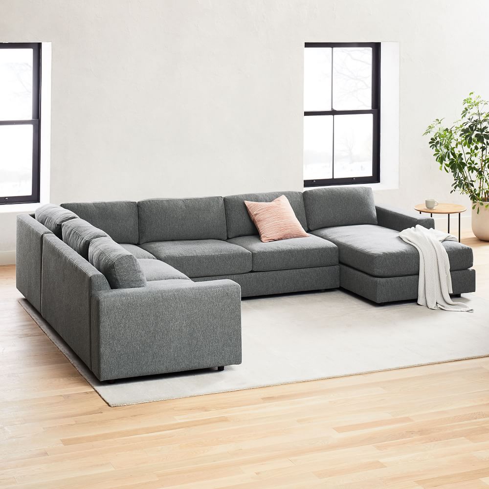 Urban  09: LA 2 Sofa - Corner - Armless 2 Seater - RA Chaise - Deco Weave - Pearl Grays thumbnail 2