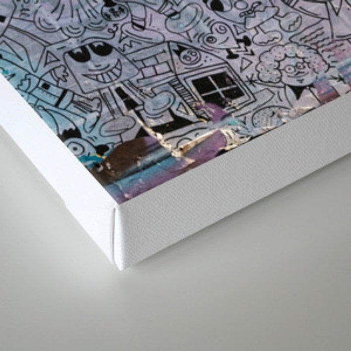 Sticker and graffiti wall background Berlin street art photography unframed thumbnail 2
