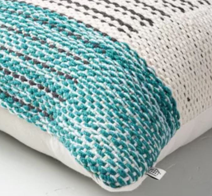Dotted Wave Stripes Indoor Outdoor Throw Pillow thumbnail 4