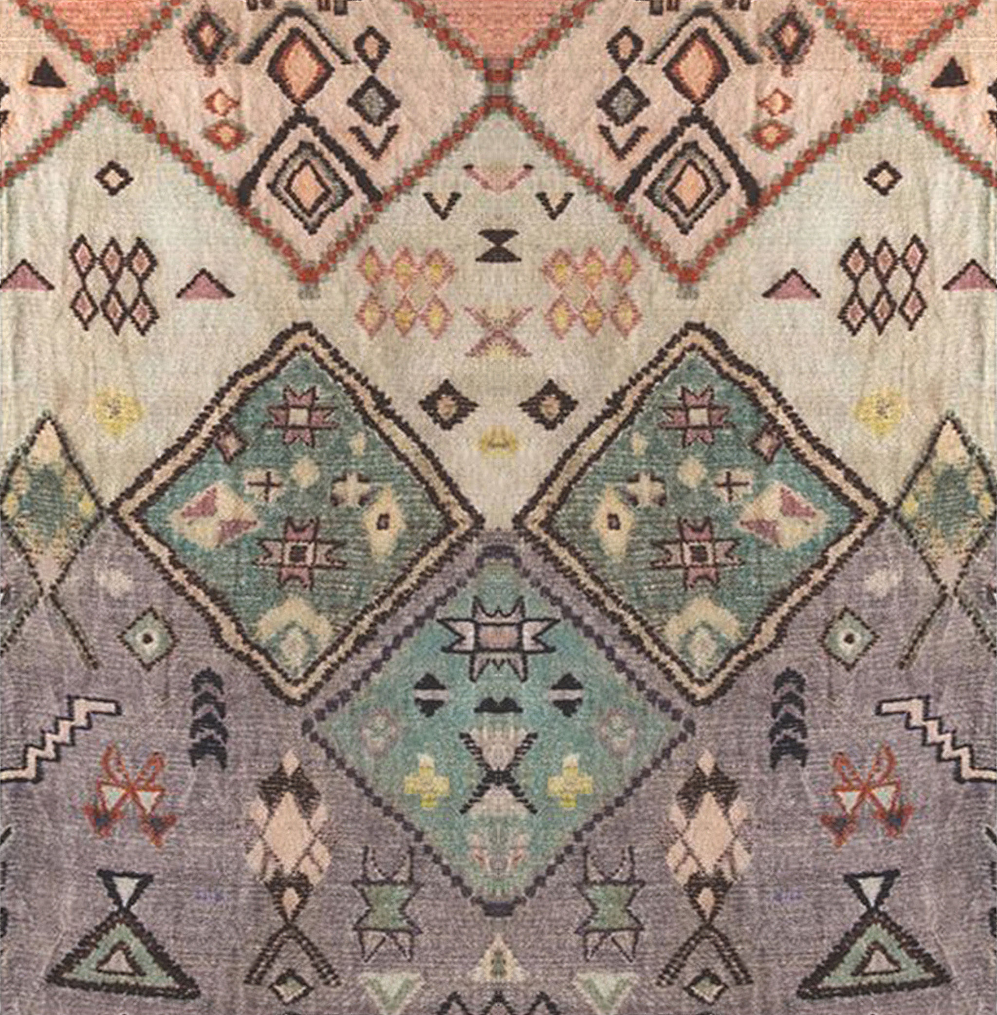 Traditional Vintage Moroccan Rug Throw Pillow Without insert  thumbnail 2