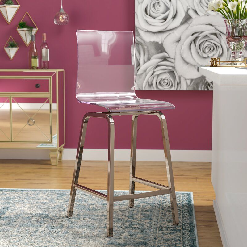Daphne Swivel Bar and Counter Stool Set of 2 thumbnail 3