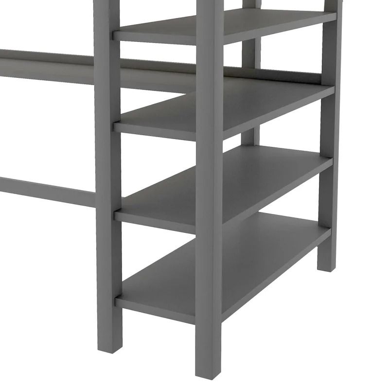 Flannagan Loft Bed with Built in Desk by Harriet Bee TWIN thumbnail 7