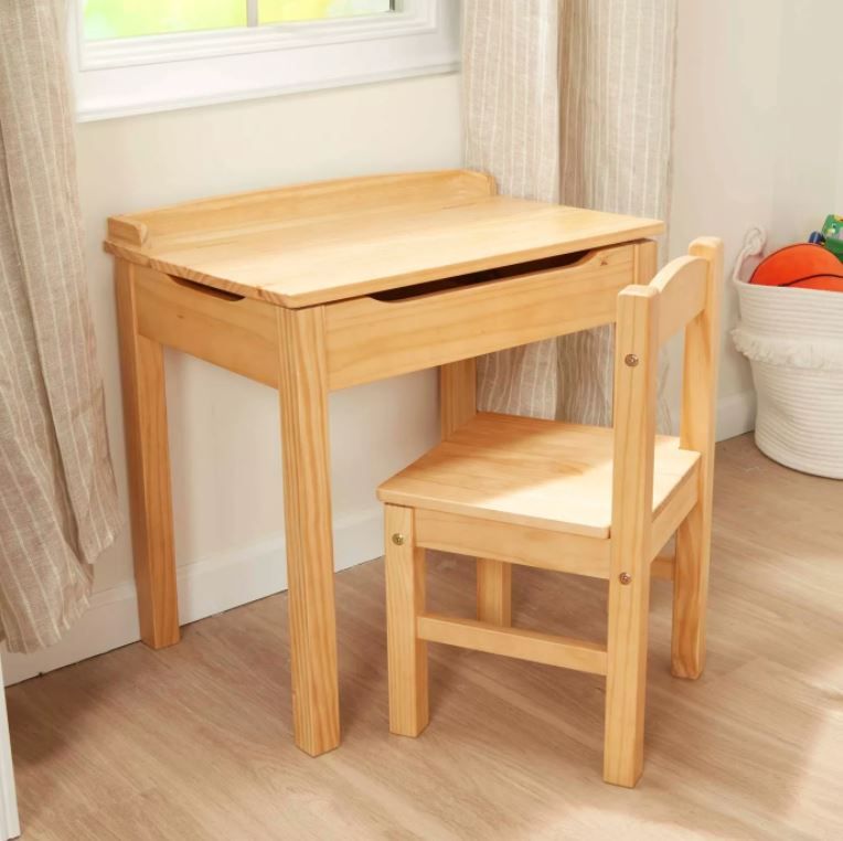 Melissa And Doug Wooden Childs Lift Top Desk  thumbnail 2