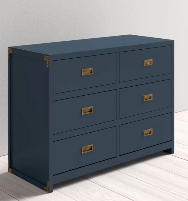 Delafuente 45'' Wide 6 - Drawer Double Dresser thumbnail 4