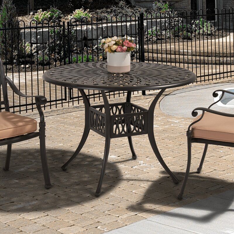 Adeliza Metal Dining Table thumbnail 2