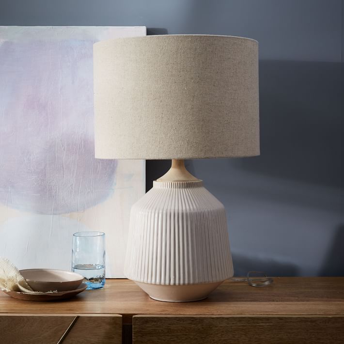 Roar And Rabbit Ripple Ceramic Table Lamp thumbnail 2