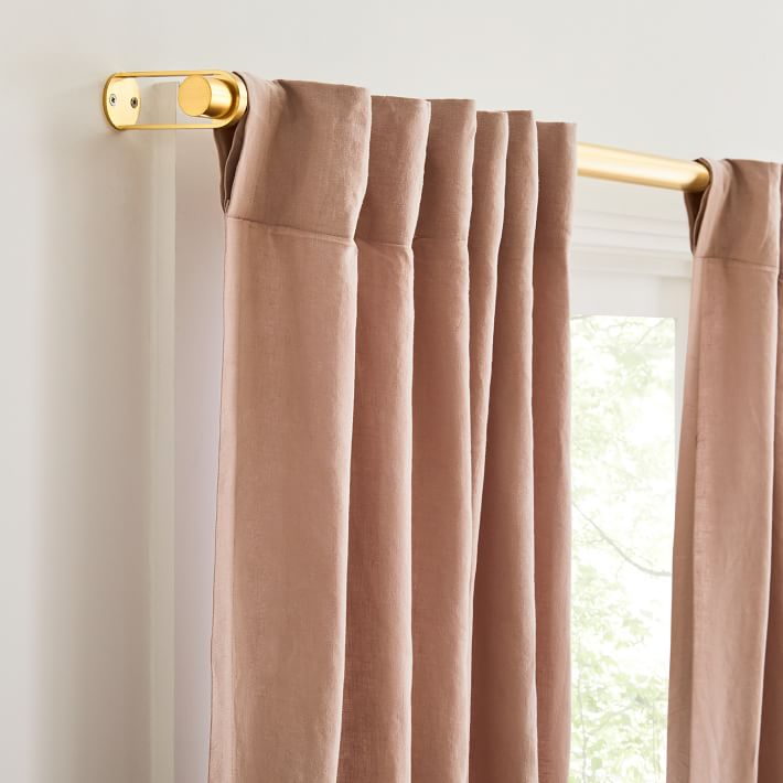 European Flax Linen Curtain Dusty Blush thumbnail 3