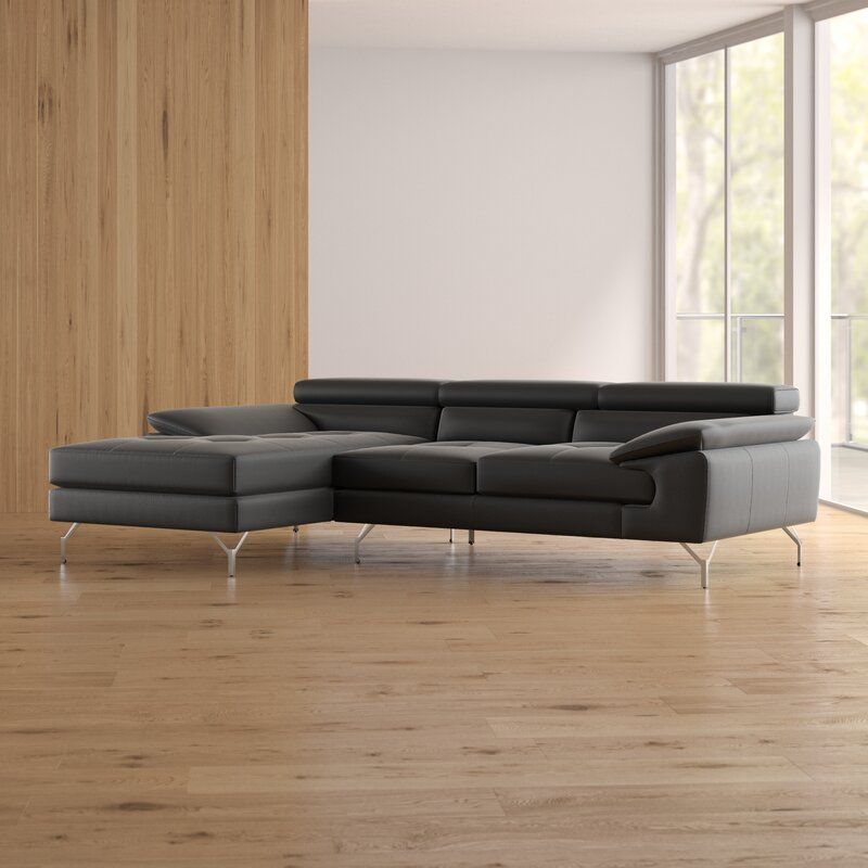 Grasmere 105 Wide Genuine Leather Sofa and Chaise thumbnail 2