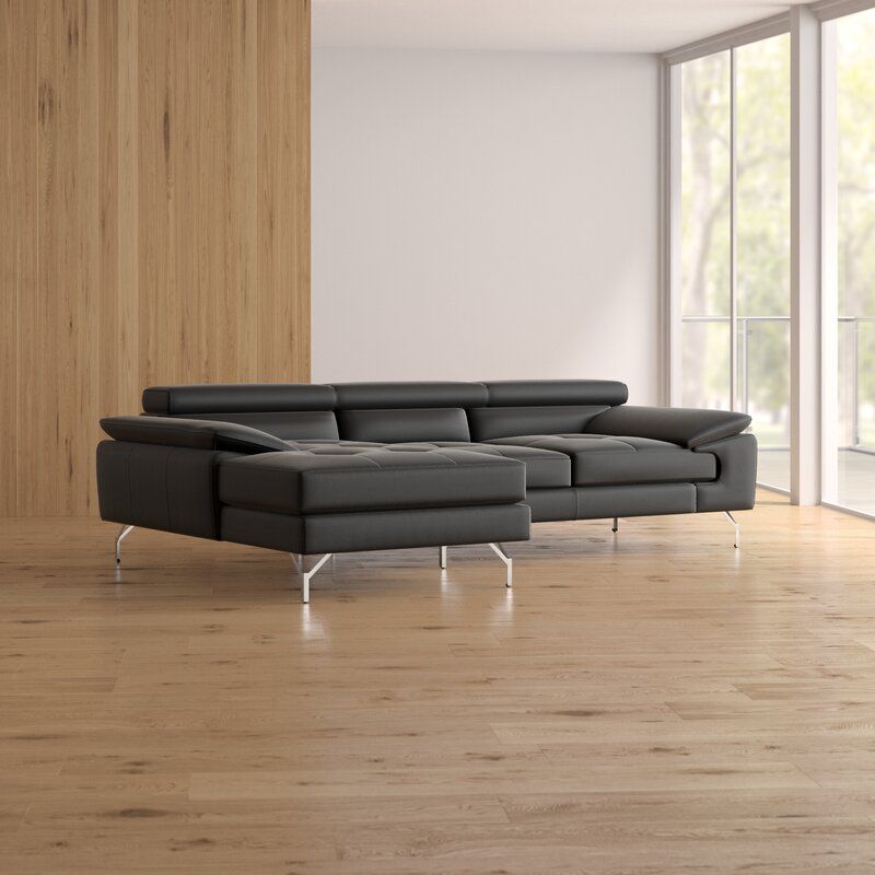 Grasmere 105 Wide Genuine Leather Sofa and Chaise thumbnail 3