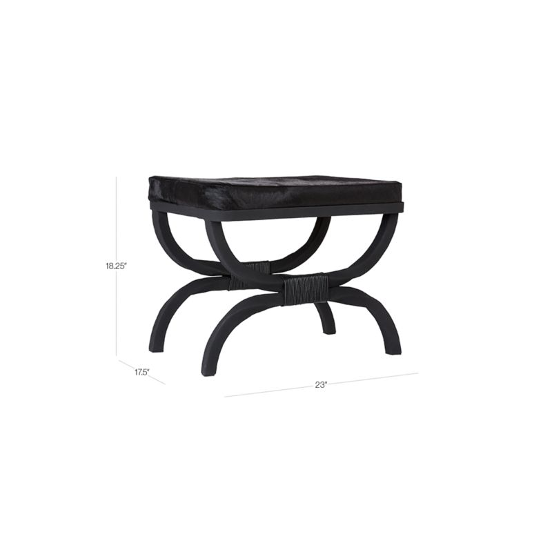 SERPETTE BLACK COWHIDE STOOL thumbnail 6
