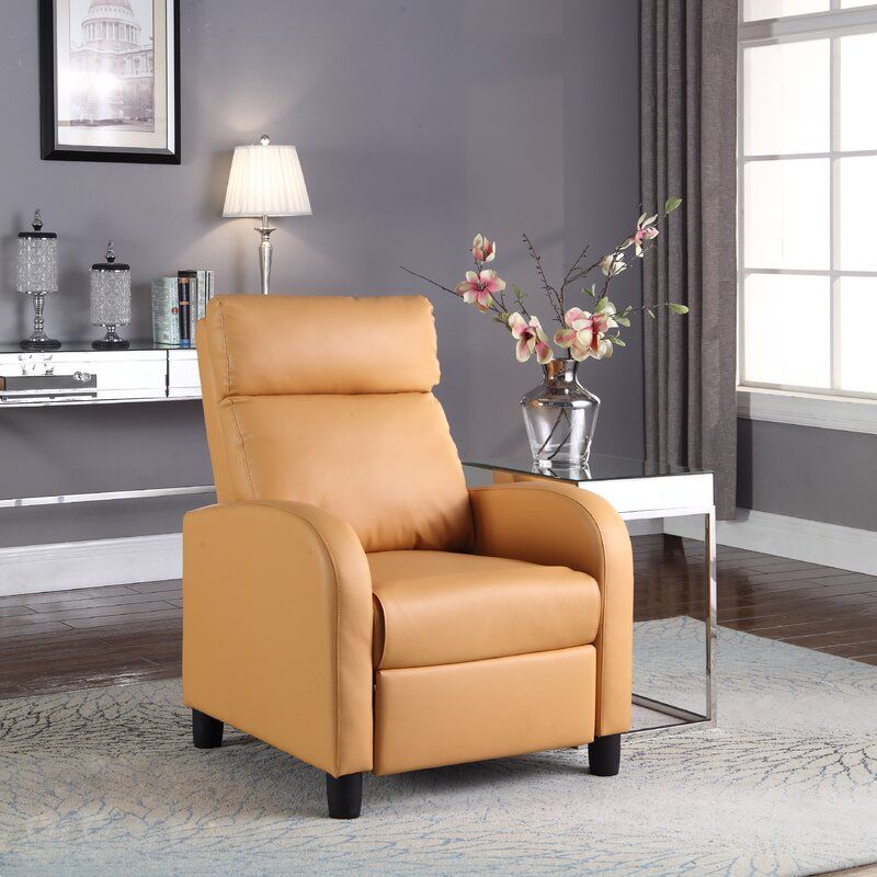 Hebron Wide Vegan Leather Manual Club Recliner thumbnail 3