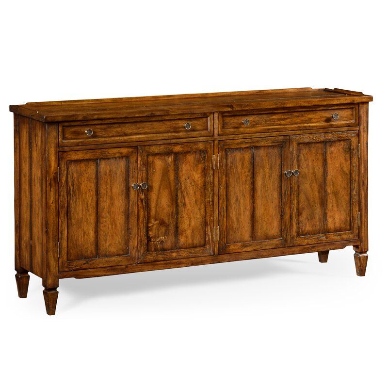 Wide 2 Drawer Acacia Sideboard thumbnail 2
