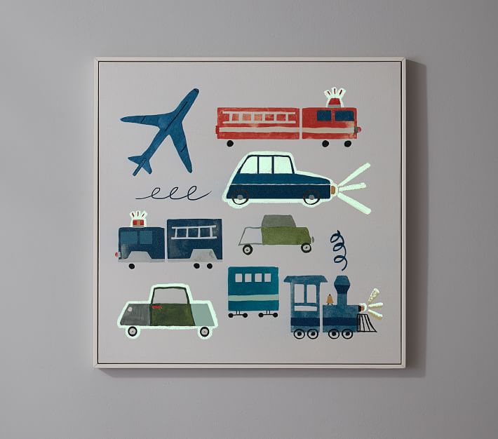 Glow In The Dark Vehicles Art with frame thumbnail 2