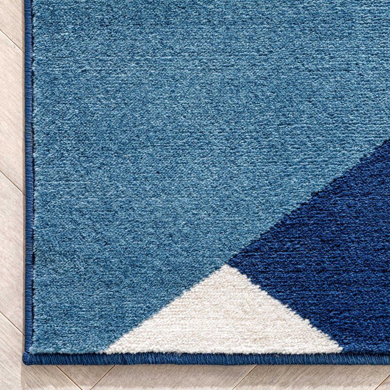 Nora Geometric Blue Navy Area Rug thumbnail 3