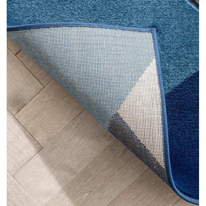 Nora Geometric Blue Navy Area Rug thumbnail 5