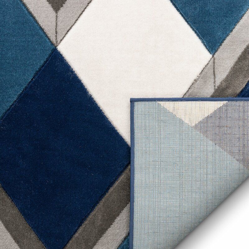 Nora Geometric Blue Navy Area Rug thumbnail 6