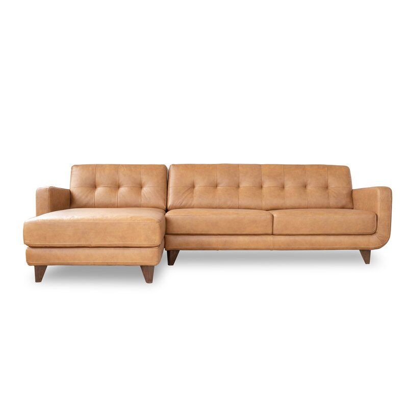 Elva Wide Genuine Leather Sofa Chaise thumbnail 3