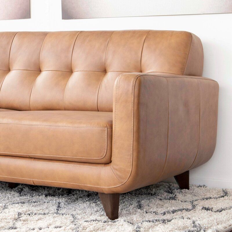 Elva Wide Genuine Leather Sofa Chaise thumbnail 4