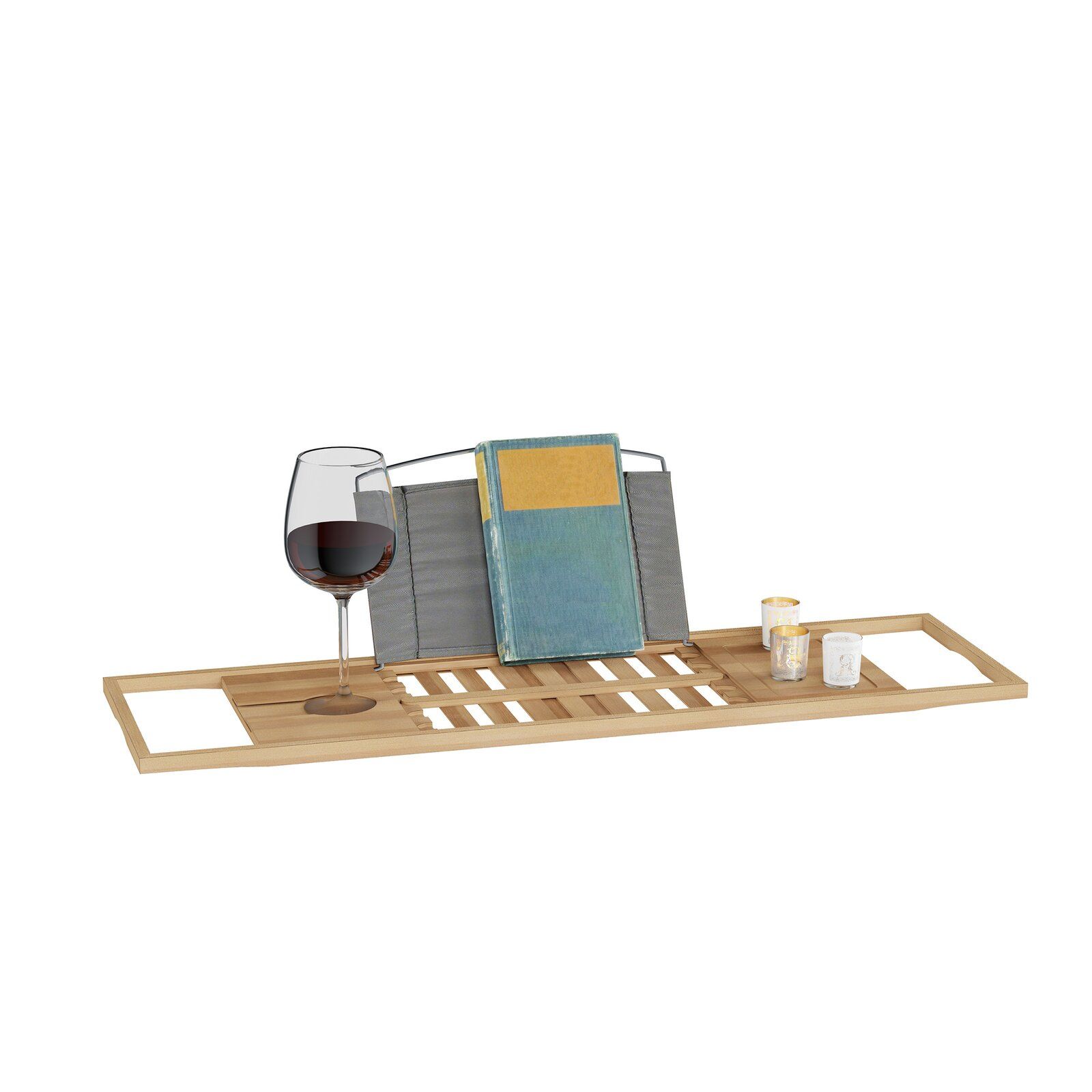 Gardner Freestanding Bamboo Bath Caddy thumbnail 2