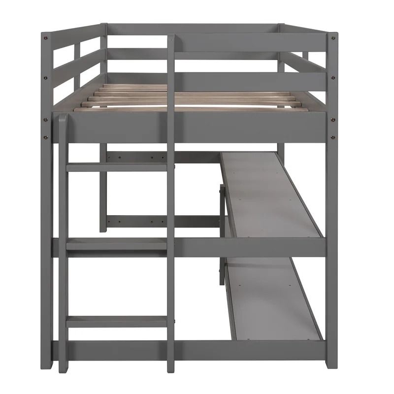 Thendara Twin Loft Bed with Shelves by Harriet Bee thumbnail 4