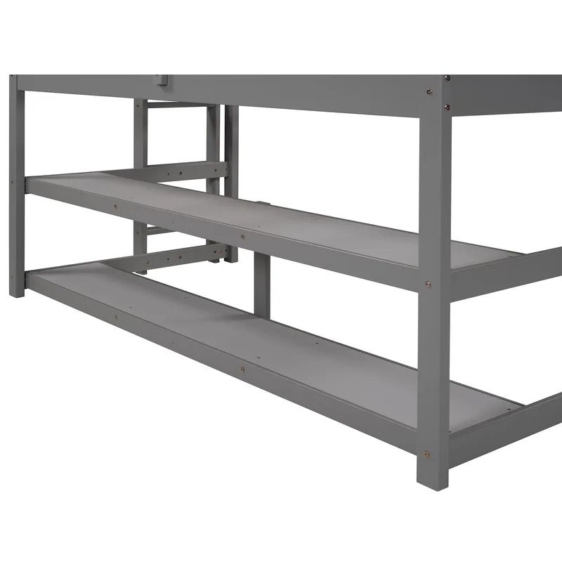 Thendara Twin Loft Bed with Shelves by Harriet Bee thumbnail 5