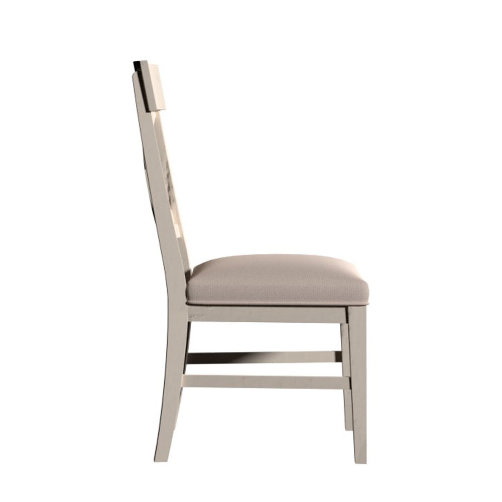 Cierra Cross Back Side Chair in Antique White Set of 2 thumbnail 2