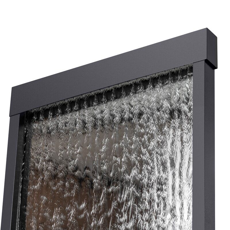 Statesboro Metal Mirror Waterfall Fountain with Light thumbnail 2