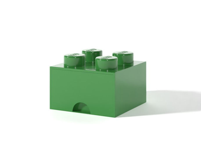 Green LEGO Storage Brick Drawer Bright Toy Box thumbnail 2