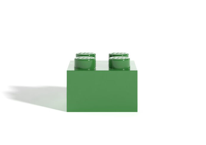 Green LEGO Storage Brick Drawer Bright Toy Box thumbnail 3