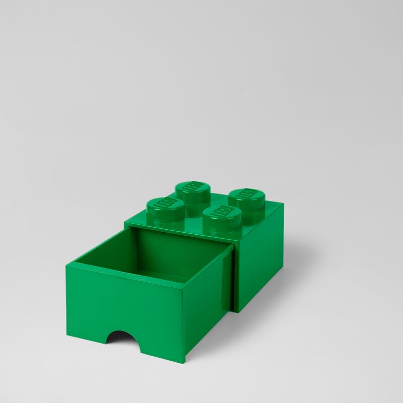 Green LEGO Storage Brick Drawer Bright Toy Box thumbnail 5