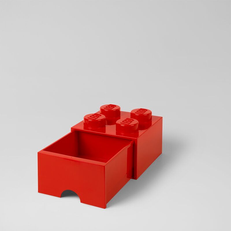 Bright Red LEGO Storage Brick Drawer Bright Toy Box thumbnail 4