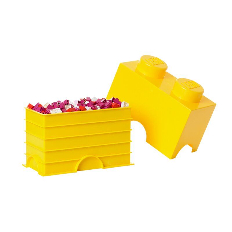 Bright Yellow LEGOStorage Brick 2 Toy Box thumbnail 3