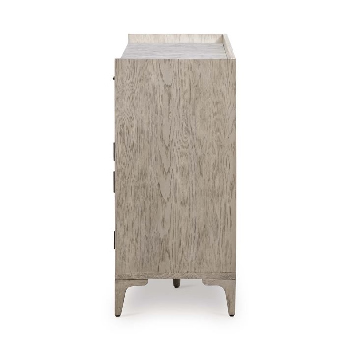 Washed White Oak And Glass Buffet thumbnail 2