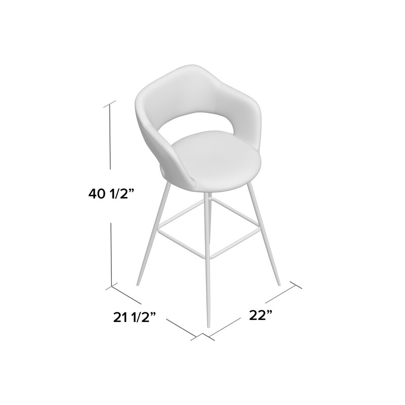 Crosby Upholstered Bar and Counter Stool Set of 2 thumbnail 5