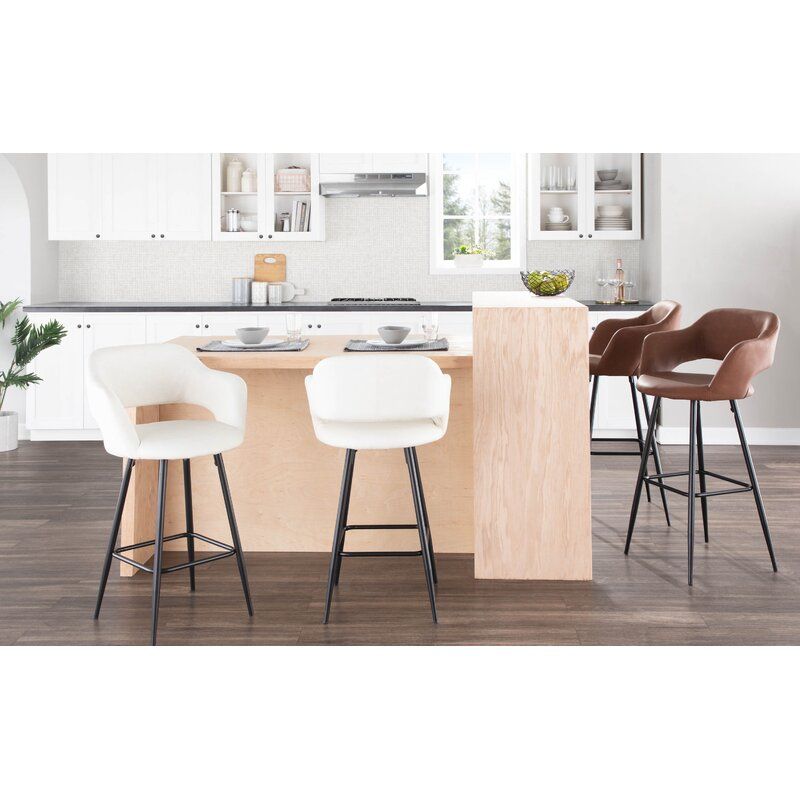 Crosby Upholstered Bar and Counter Stool Set of 2 thumbnail 6