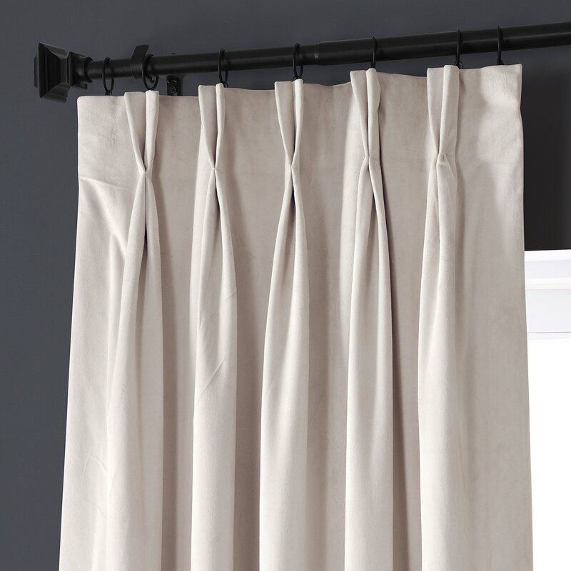 Olivia Signature Velvet Curtains, Blackout Curtains for Living Room Large Window Single Panel thumbnail 3